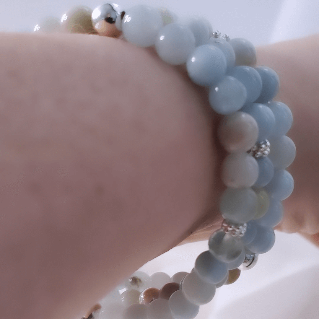 My Aquamarine Gemstone Baby Blue Bracelet is a water-like stone that washes away stress and fear, leaving room for peace and tranquility. This bracelet rejuvenates your spirit and reawakens your passion and creativity in all areas of your life. Please note, bracelets are sold individually.