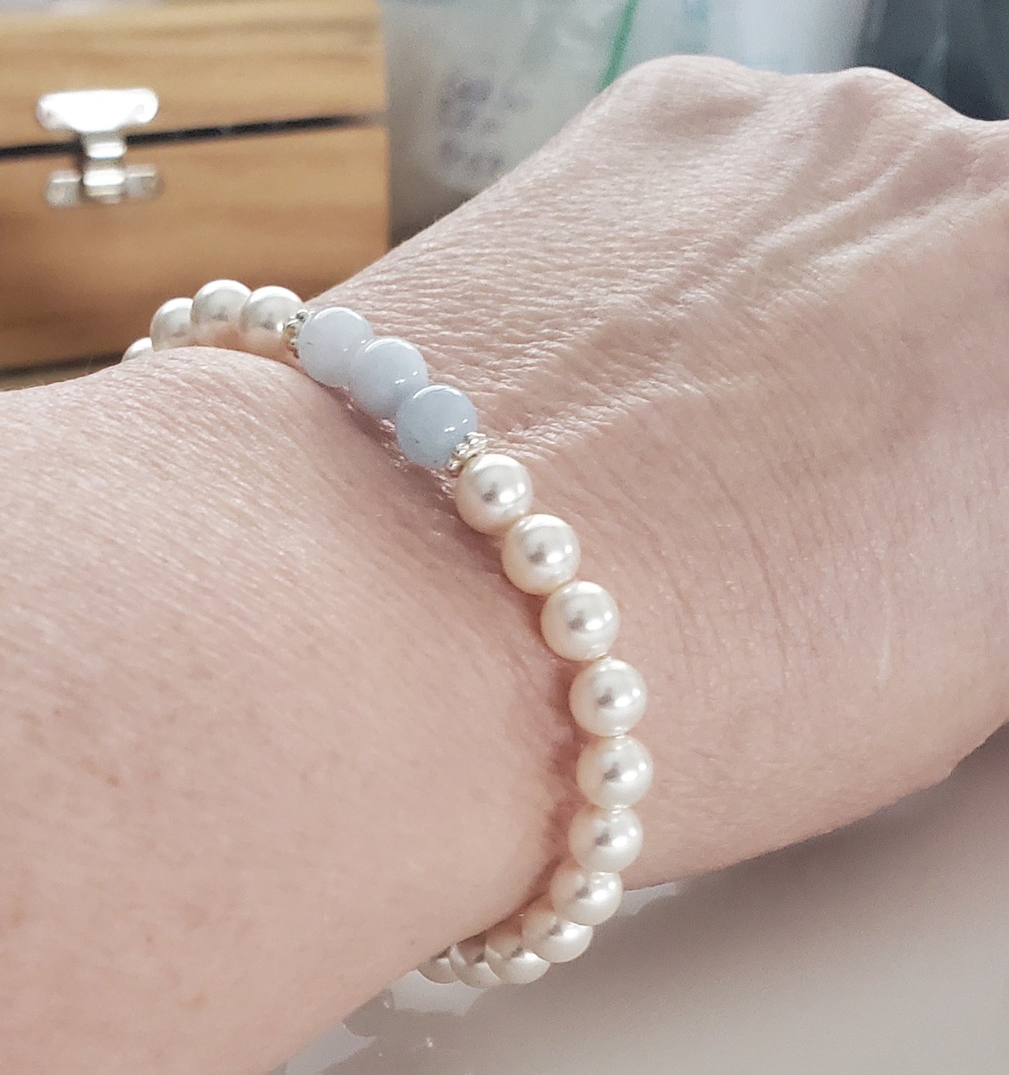 Swarovski Aquamarine Bracelet - Plein De Vie Jewelry