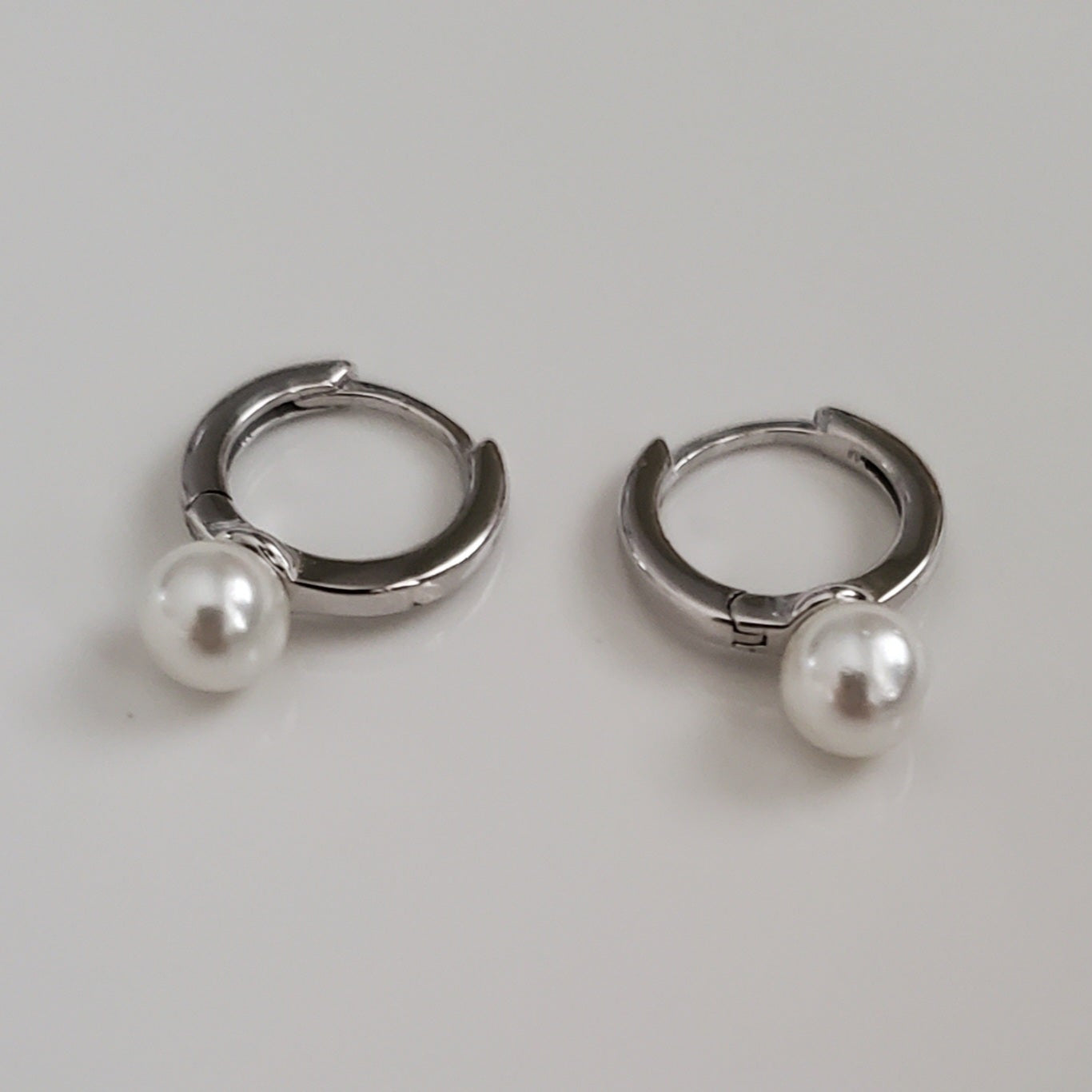 Ethereal Pearl Hoop Earrings