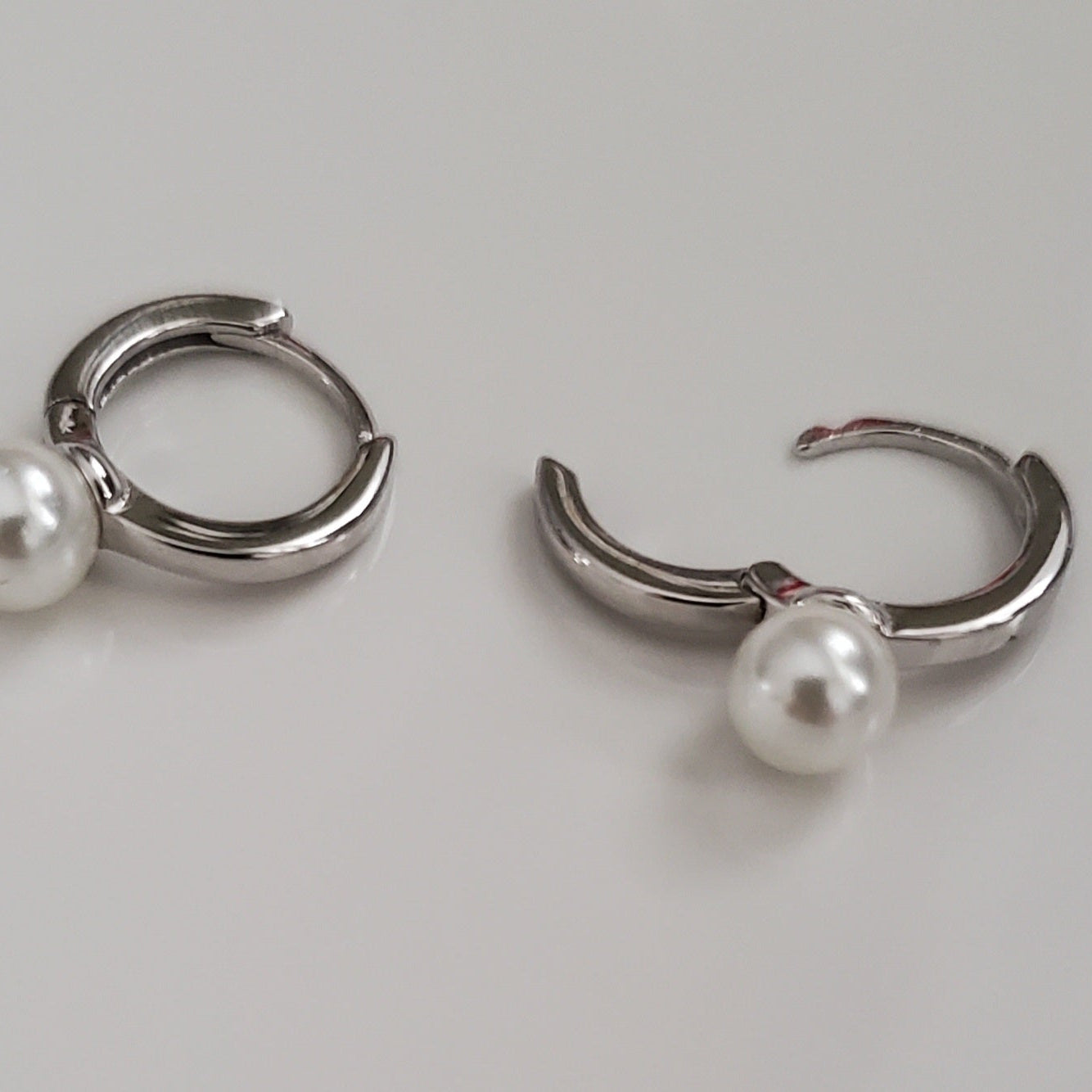 Ethereal Pearl Hoop Earrings