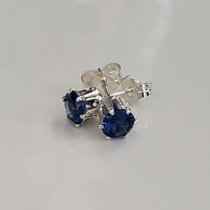 Timeless Sapphire Sterling Silver Studs