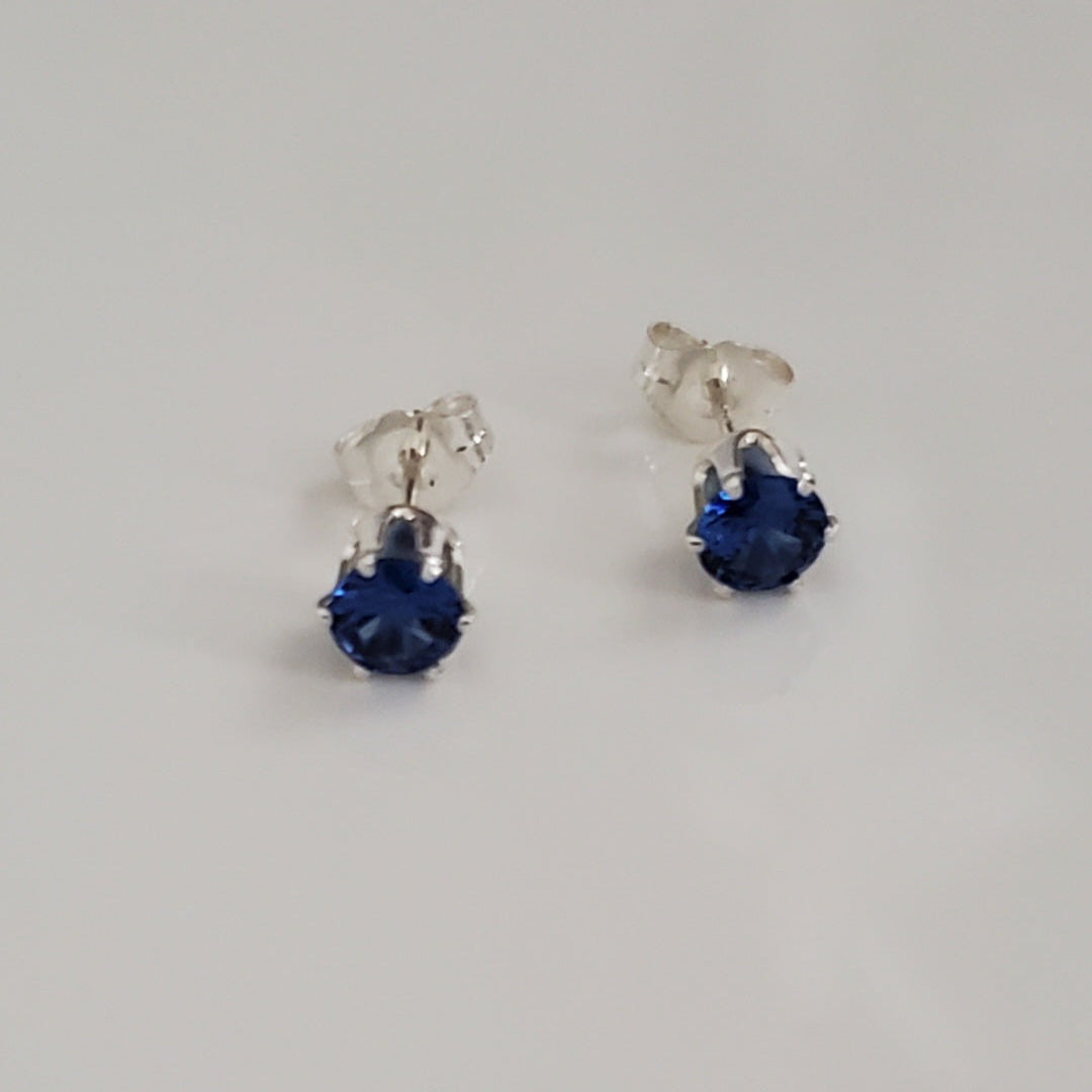 Timeless Sapphire Sterling Silver Studs