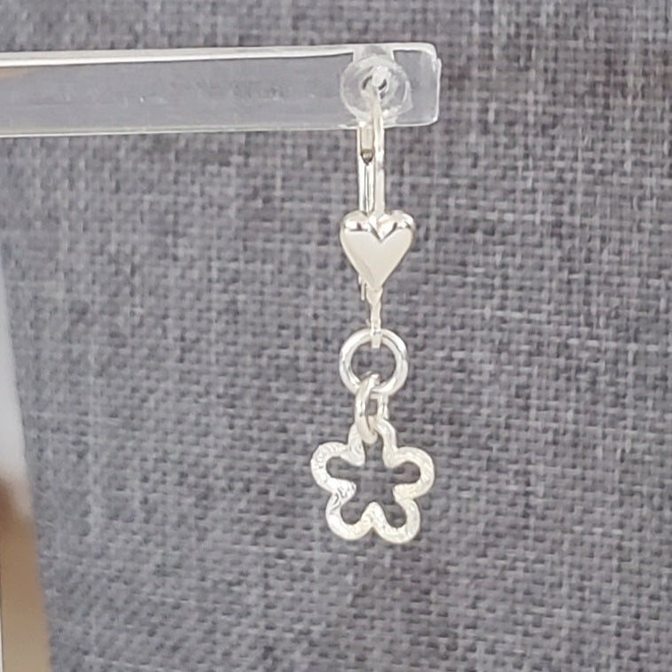 Love of Daisies: Heart Leverback Earrings