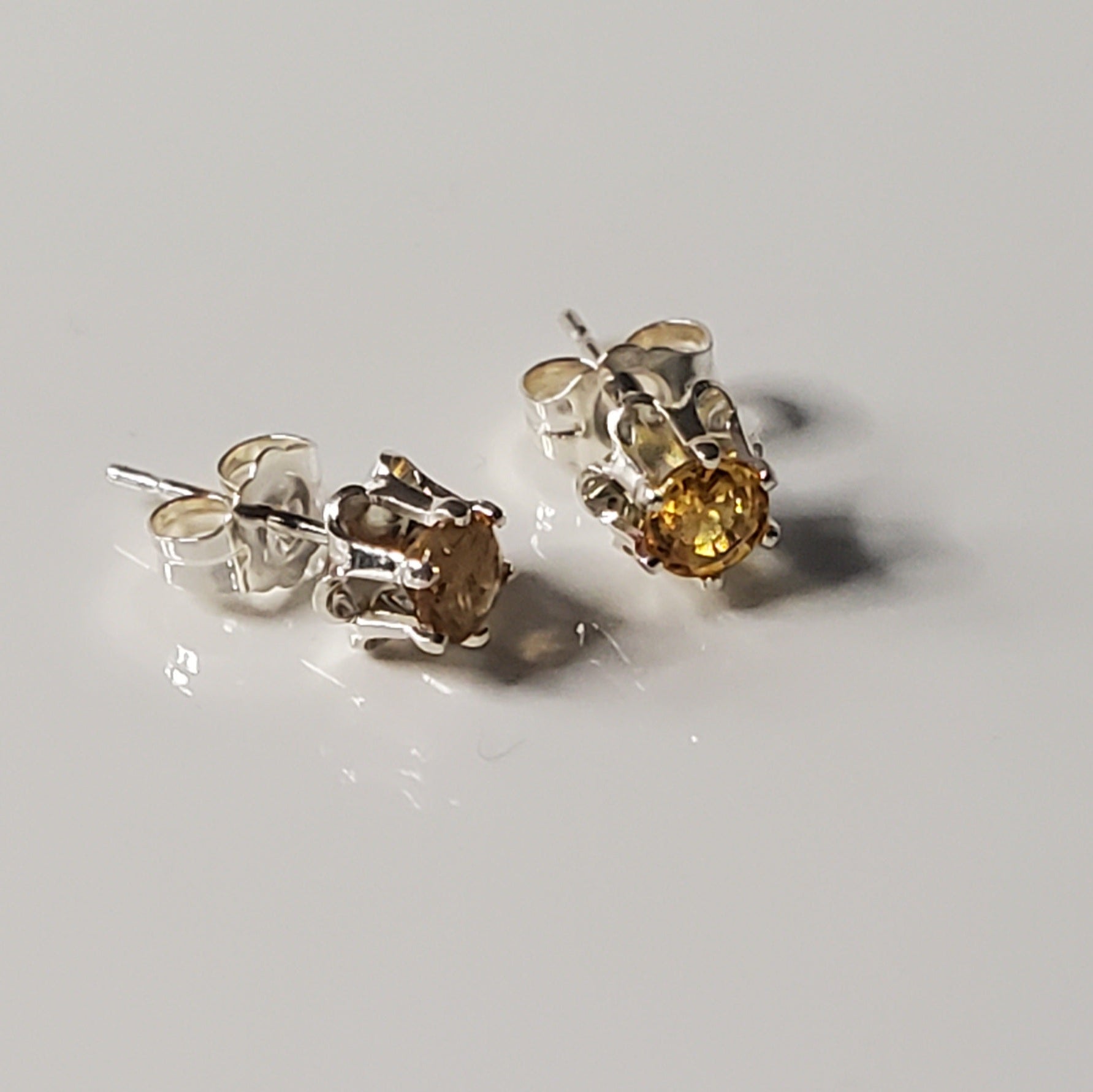 Golden Glow Citrine Post Earrings - Plein De Vie Jewelry