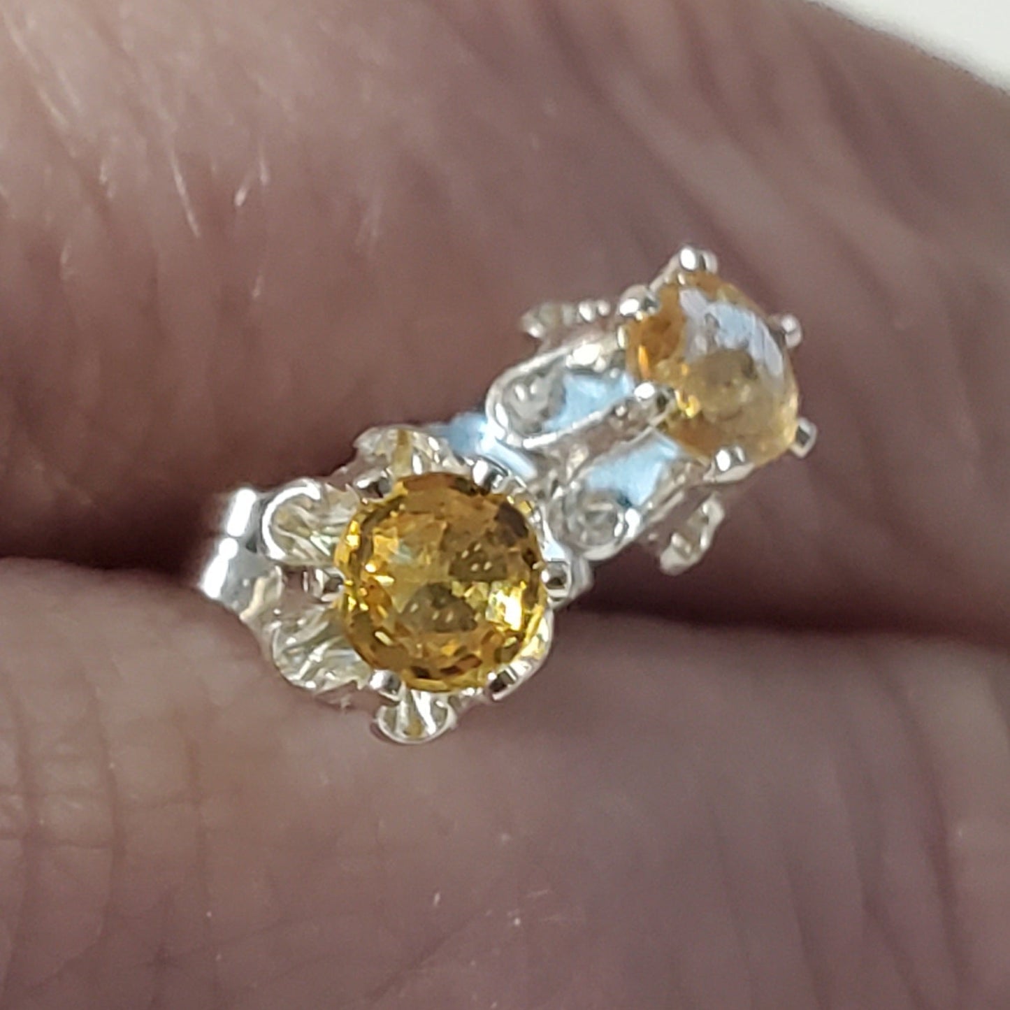 Golden Glow Citrine Post Earrings