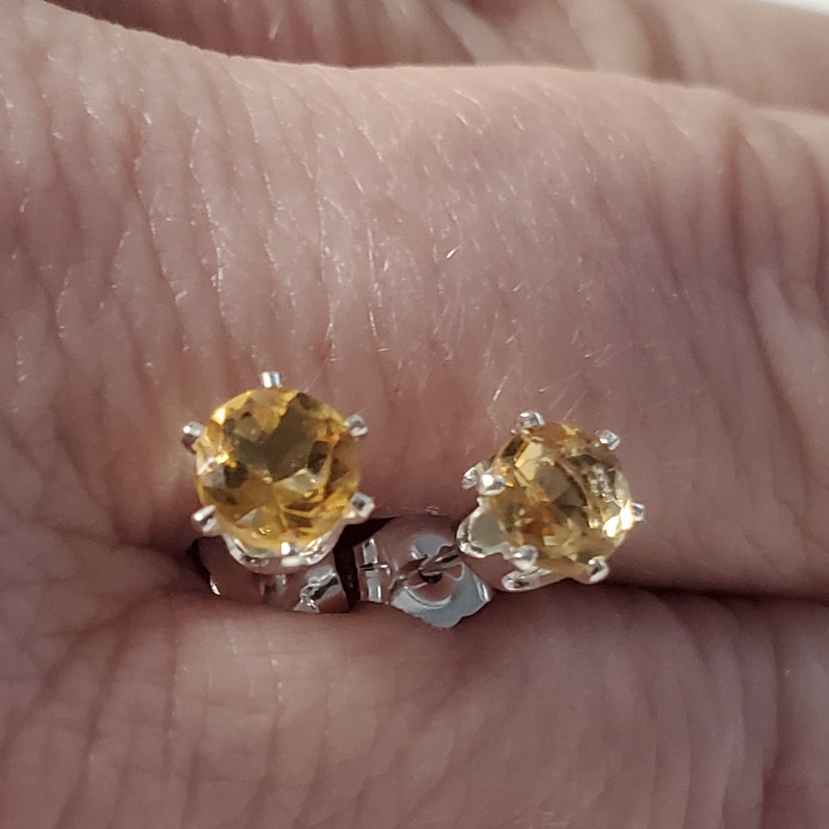 Golden Glow Citrine Post Earrings