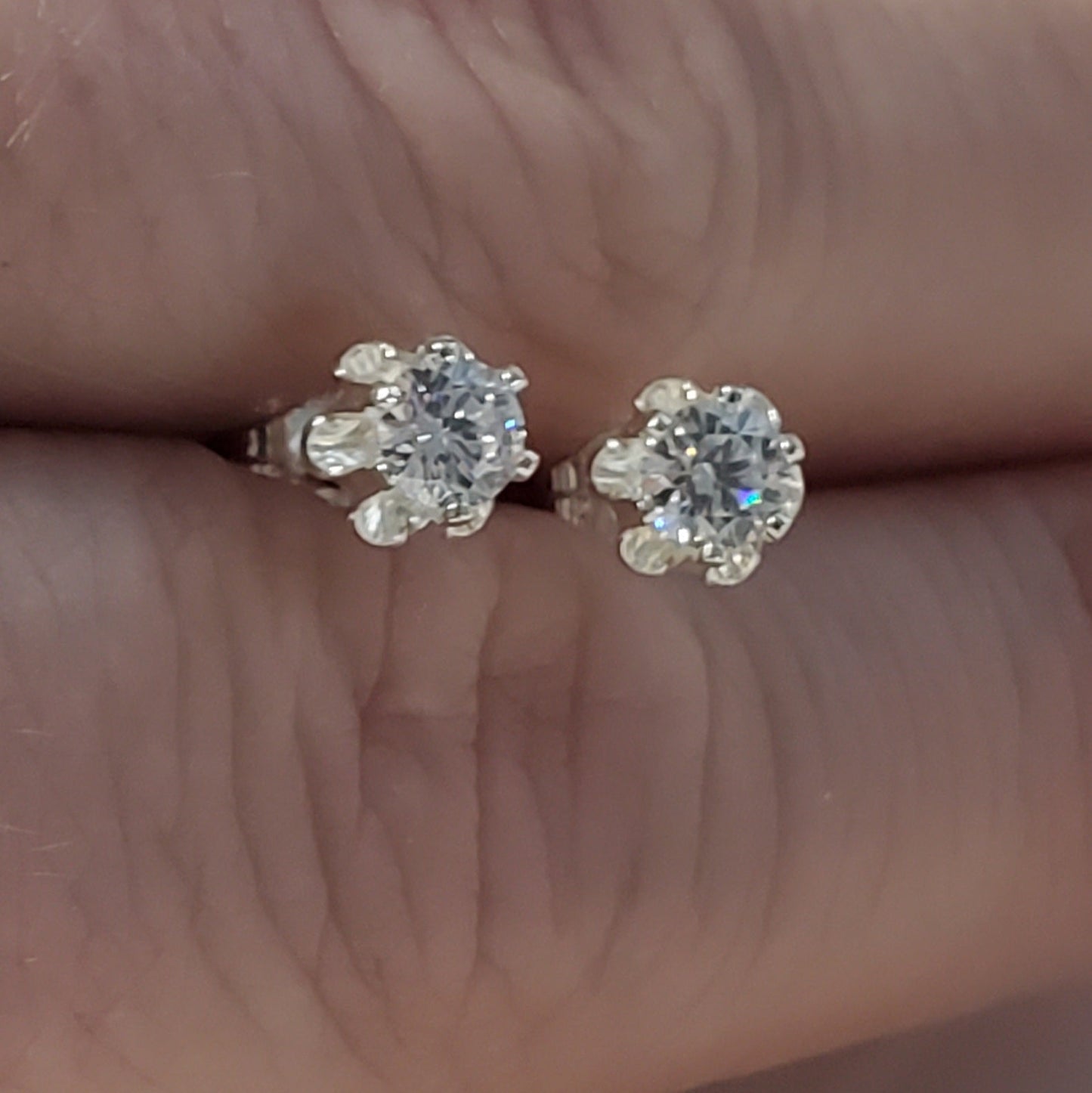 Brilliant Shine Cubic Zirconia Post Earrings