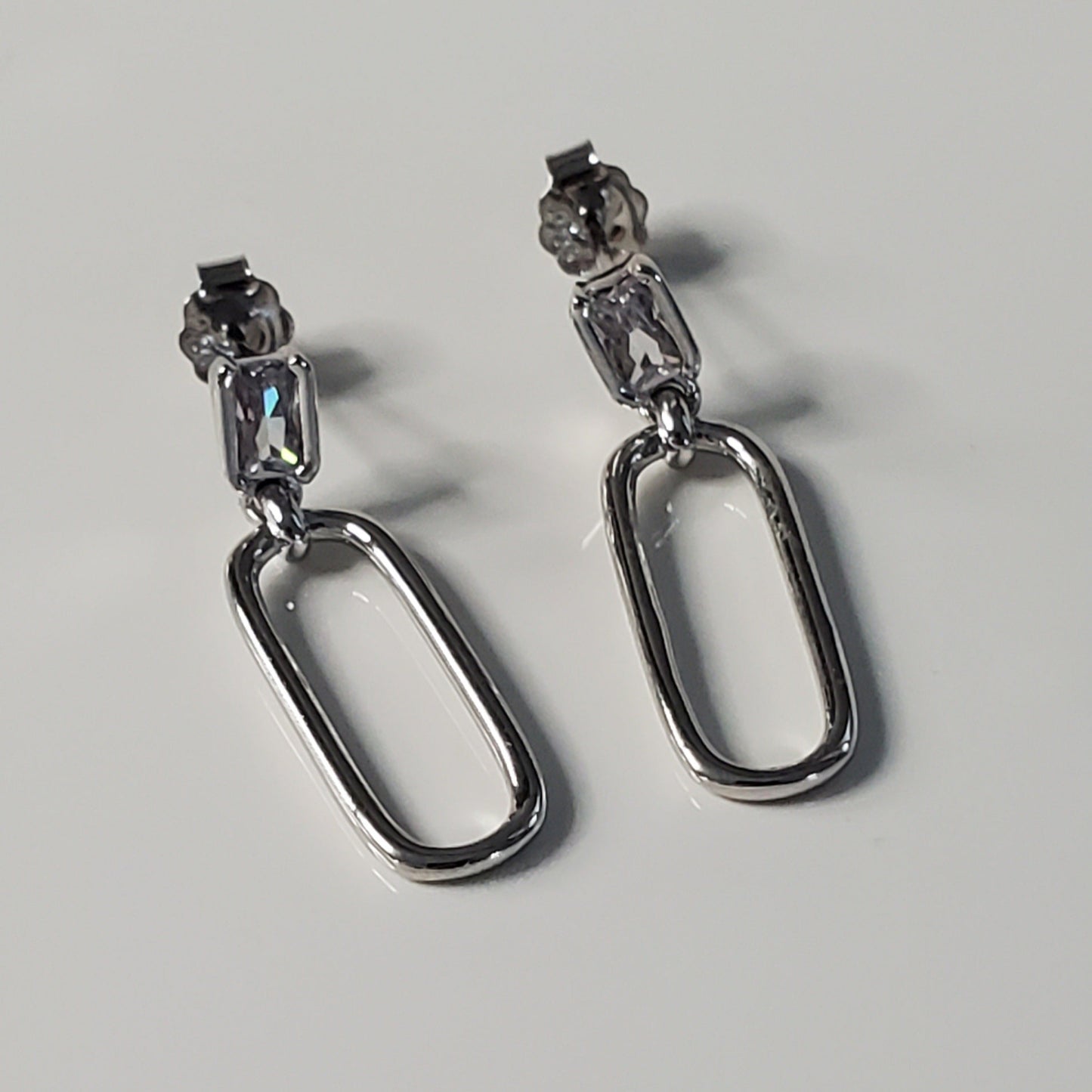 Sleek & Chic Rectangular Loop Earrings