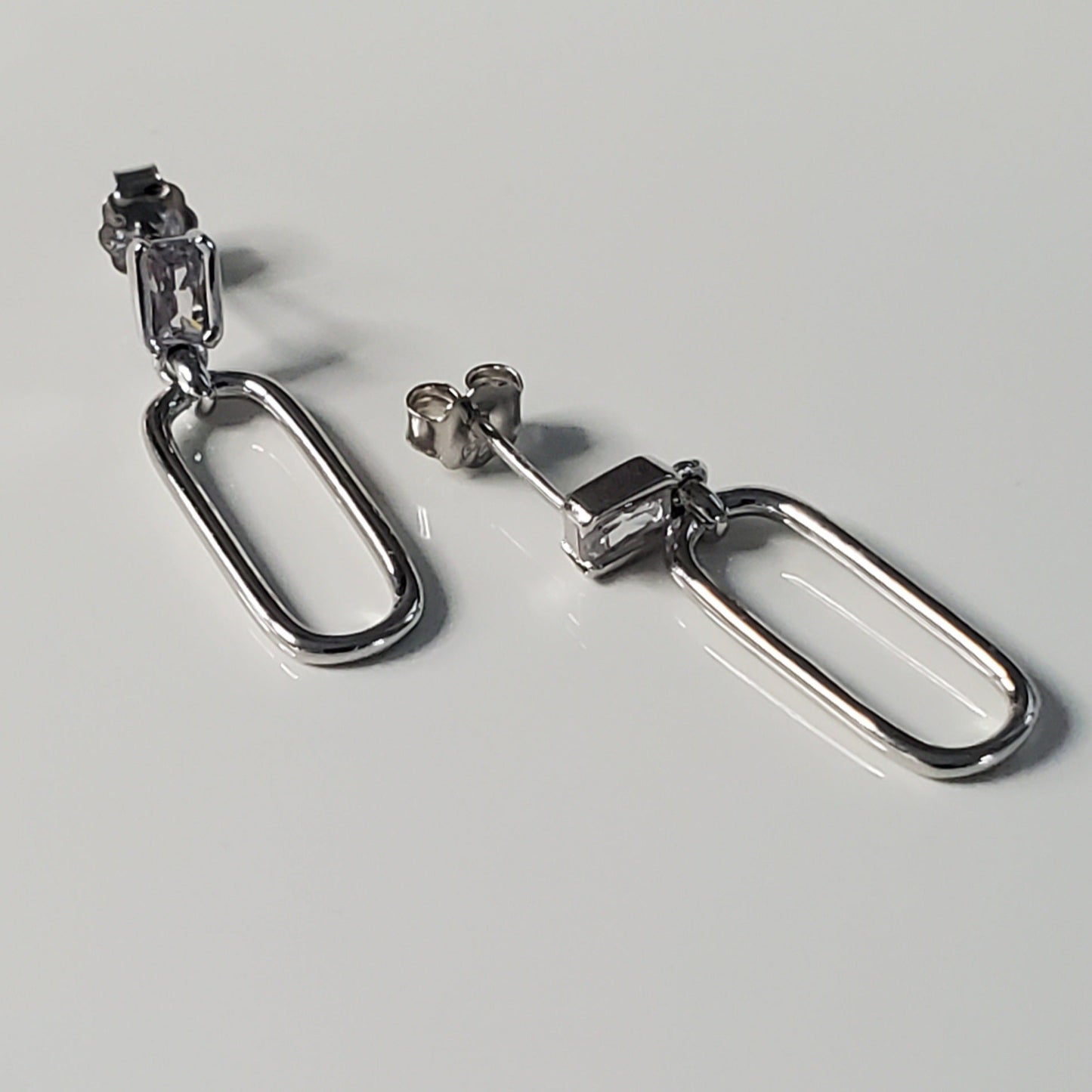 Sleek & Chic Rectangular Loop Earrings