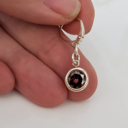 Sterling Silver Alexandrite Drop Earrings Plein De Vie Jewelry