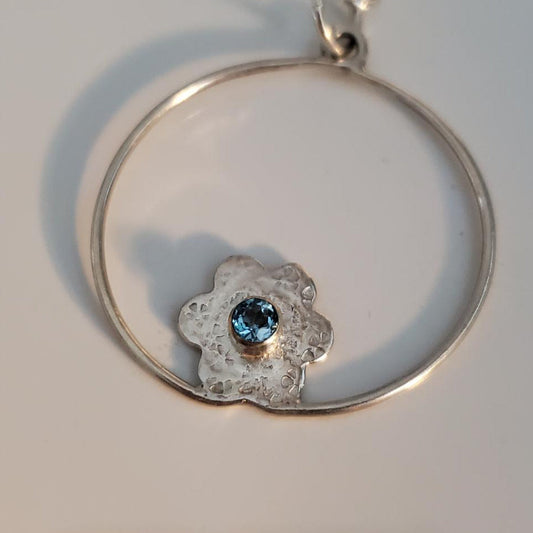 Sterling Silver Aquamarine and Topaz Multi-Way Necklace Plein De Vie Jewelry