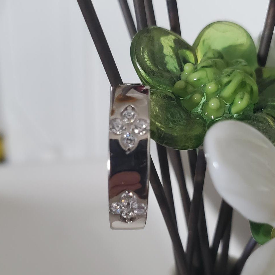Sterling Silver Rhodium-Plated Hoop Earrings