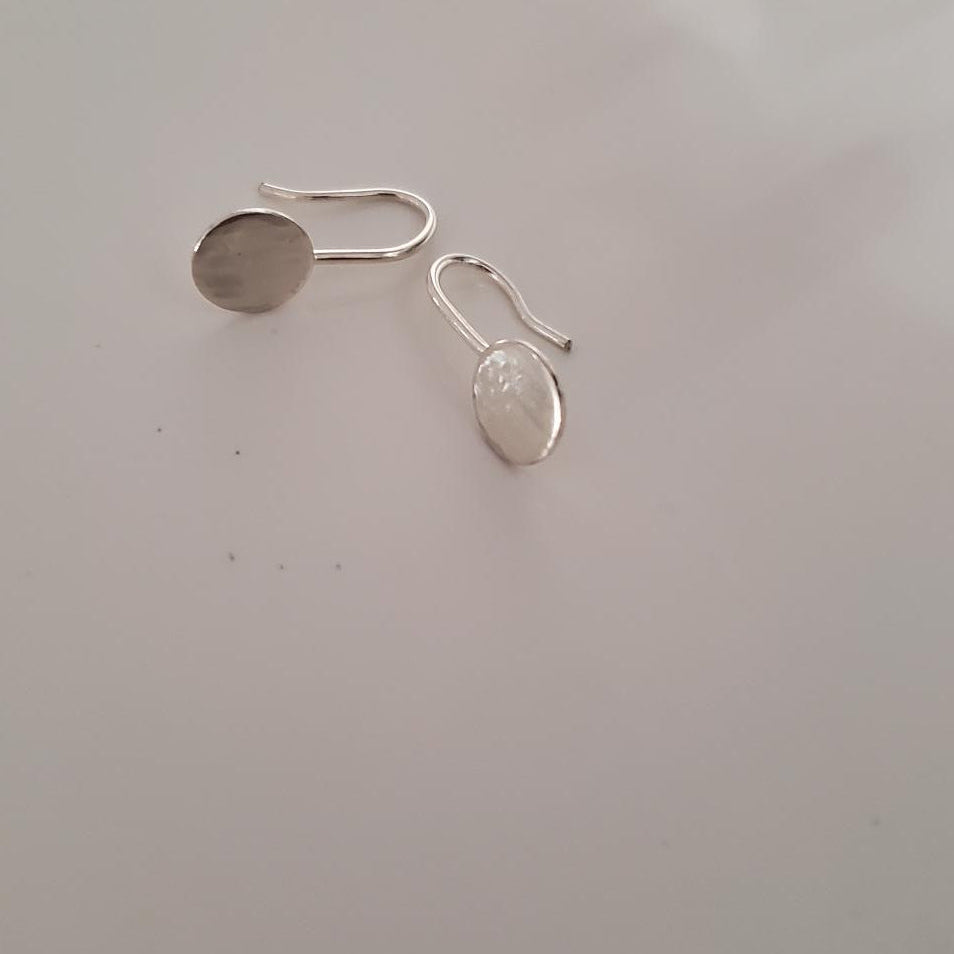 Sterling Silver Circle Drop Earrings