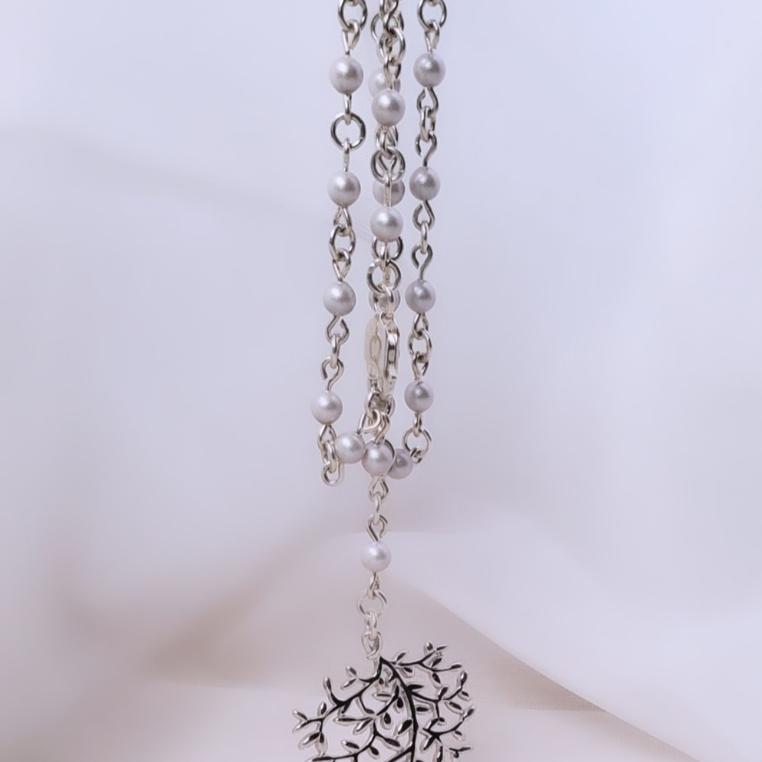 Swarovski Grey Pearls and Sterling Silver Everyday Distinction Necklace