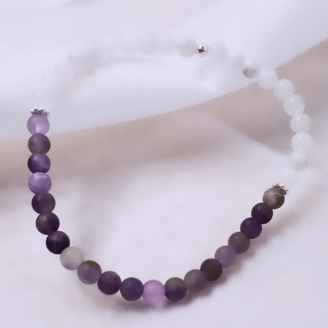 Amethyst_Moonstone Gemstone Bracelet