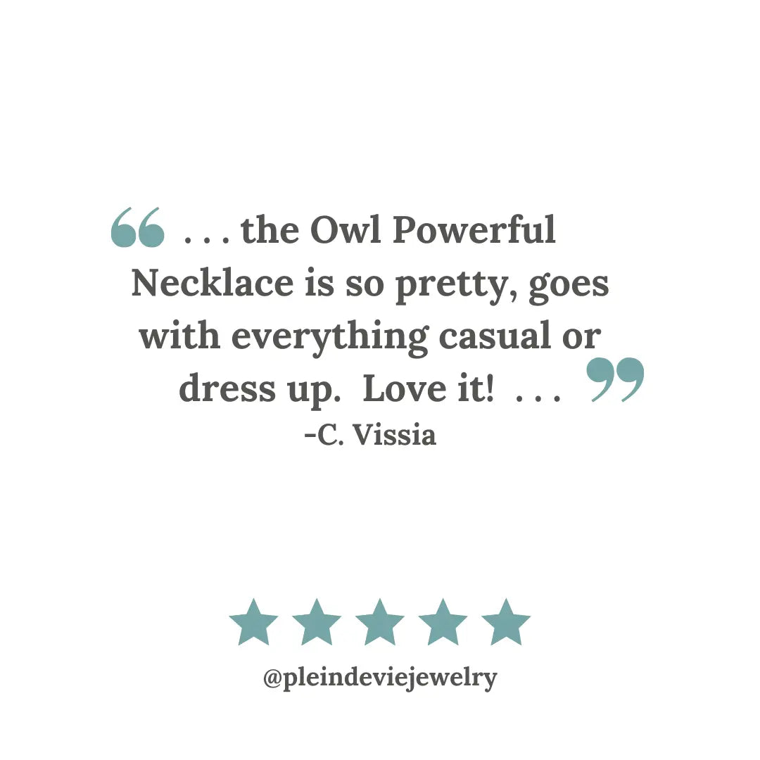 Picture of Sterling Silver Owl Powerful Necklace featuring the Owl of Athena pendant. This necklace symbolizes wisdom and intuition, making it a thoughtful graduation gift or a special treat for yourself.