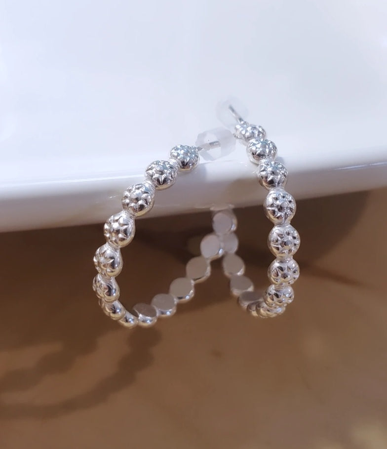 Sterling Silver Berry Dainty or Dynamic Hoops