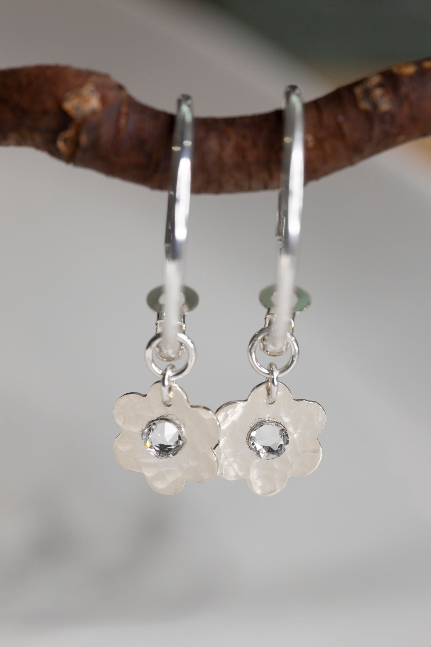 Sterling Silver Hoop Moodmaker Earrings