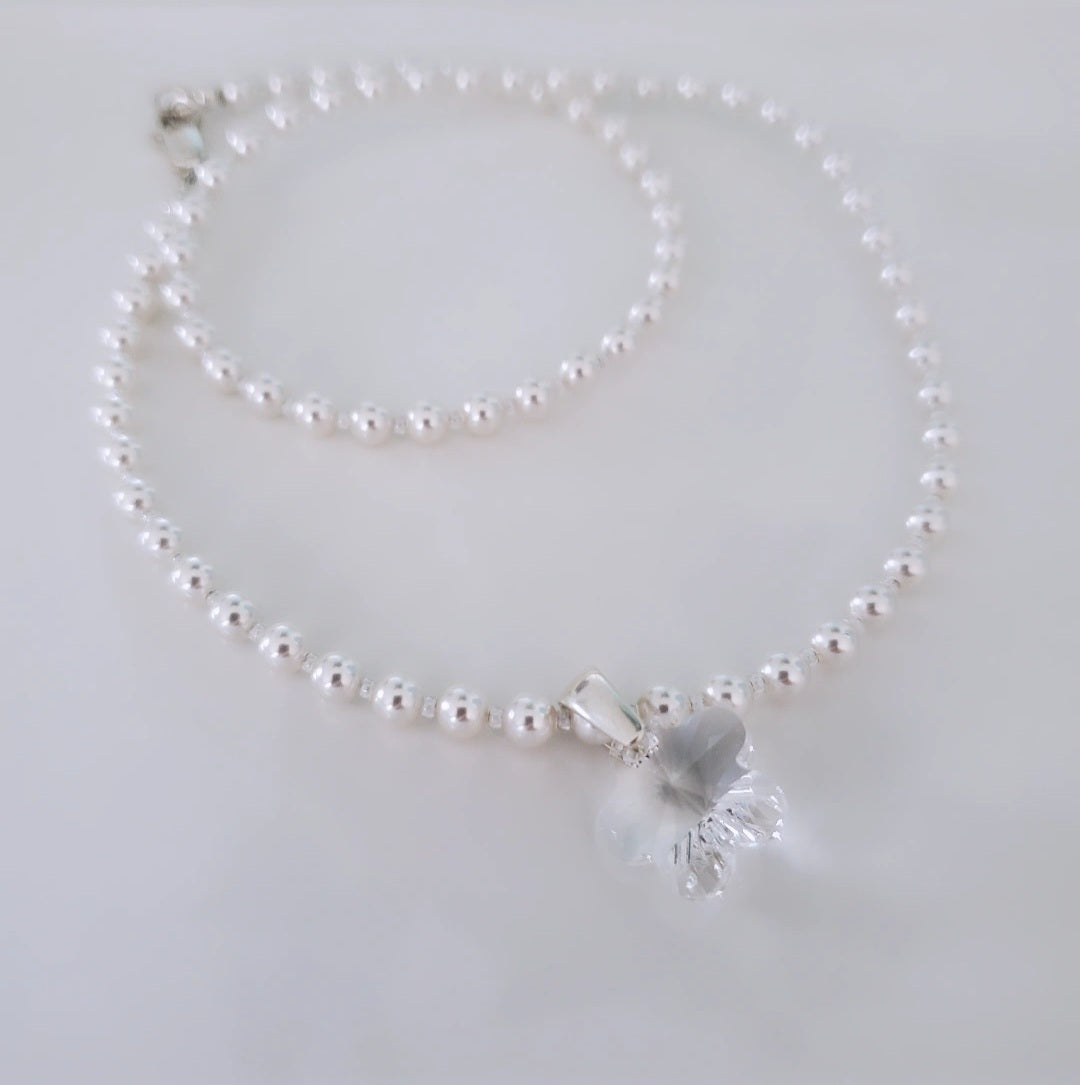 Elegant Spring: Swarovski and Sterling Silver Necklace