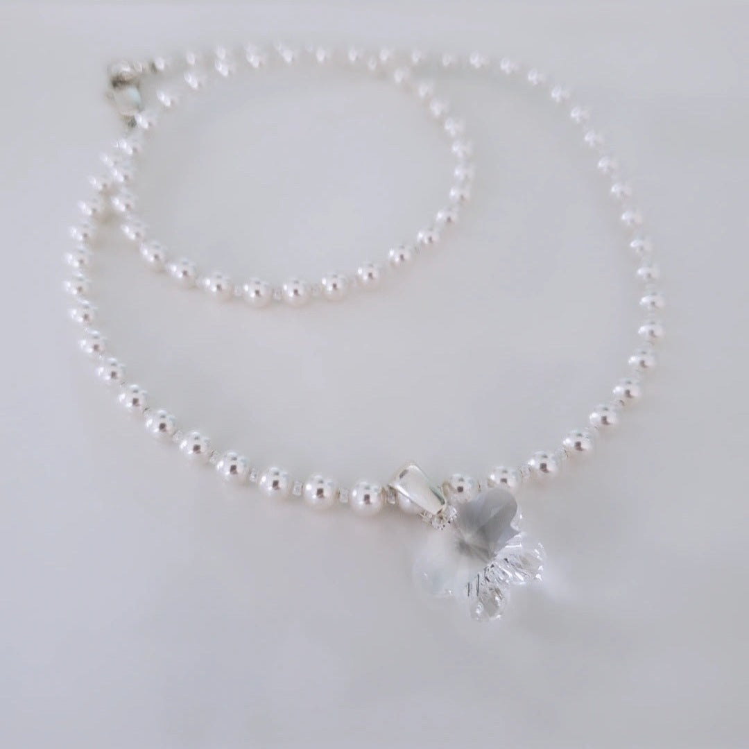 Elegant Spring: Swarovski and Sterling Silver Necklace