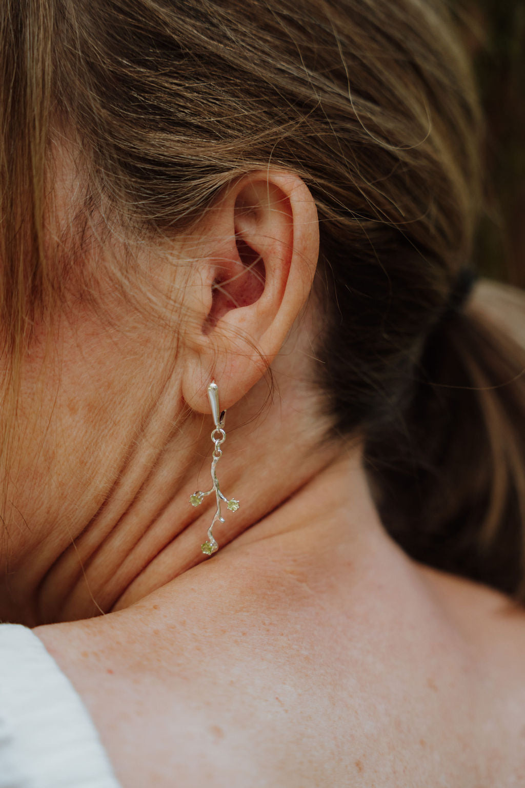 Peridot Branch Earrings