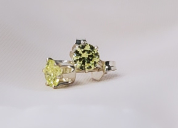 Sterling Silver Post Peridot Daily Bling Earrings