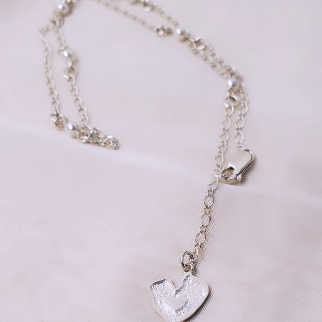 Sterling Silver Double the Love Necklace