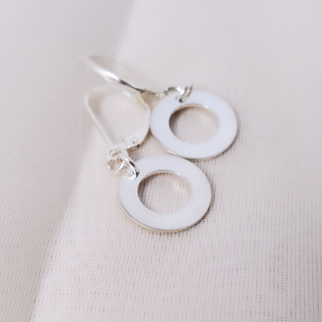 Circle of Life: Sterling Silver Leverback Earrings