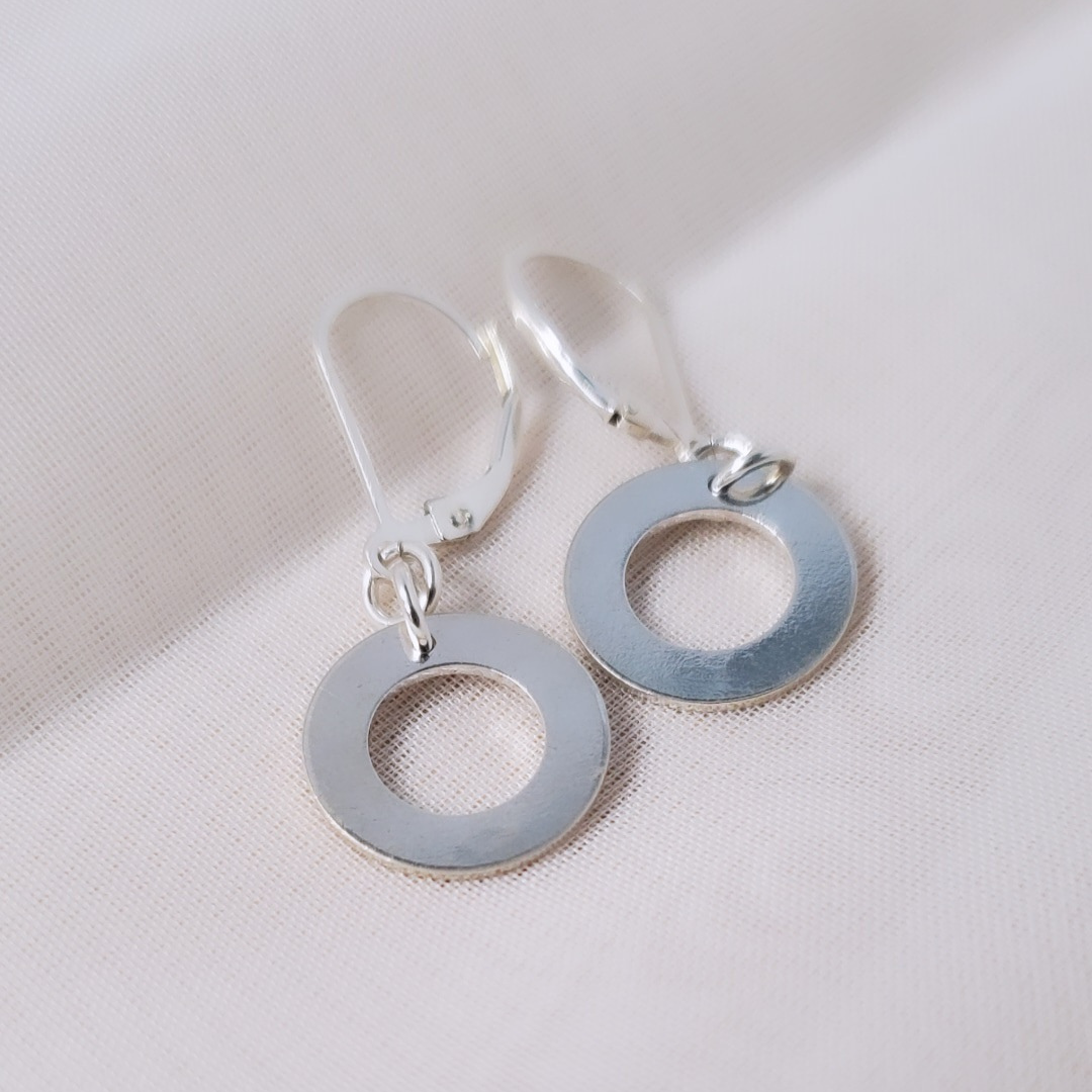 Sterling silver hot sale leverback earrings