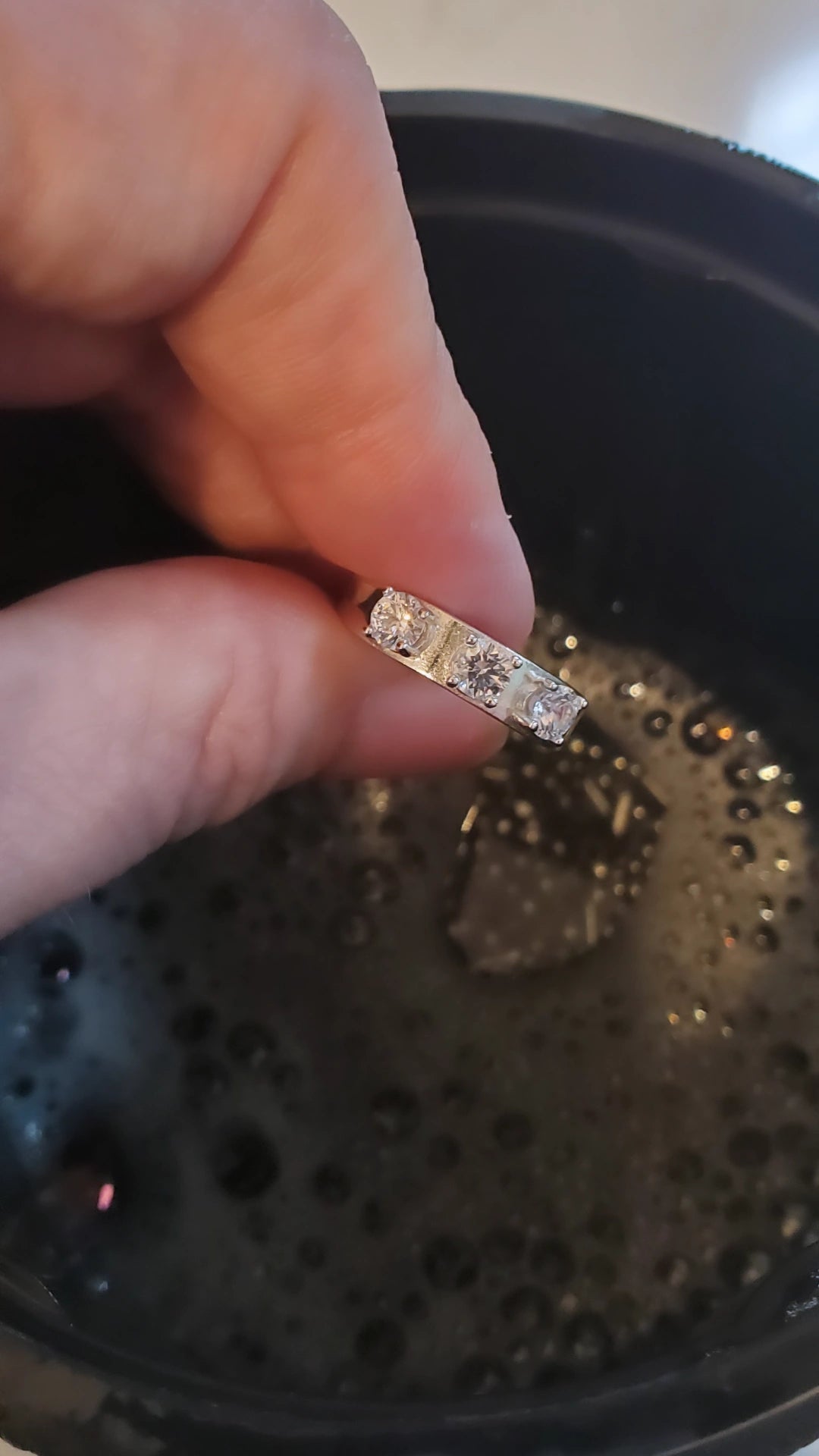 Swarovski Sparkle & Ruby Charm Sterling Silver Little Bling Ring