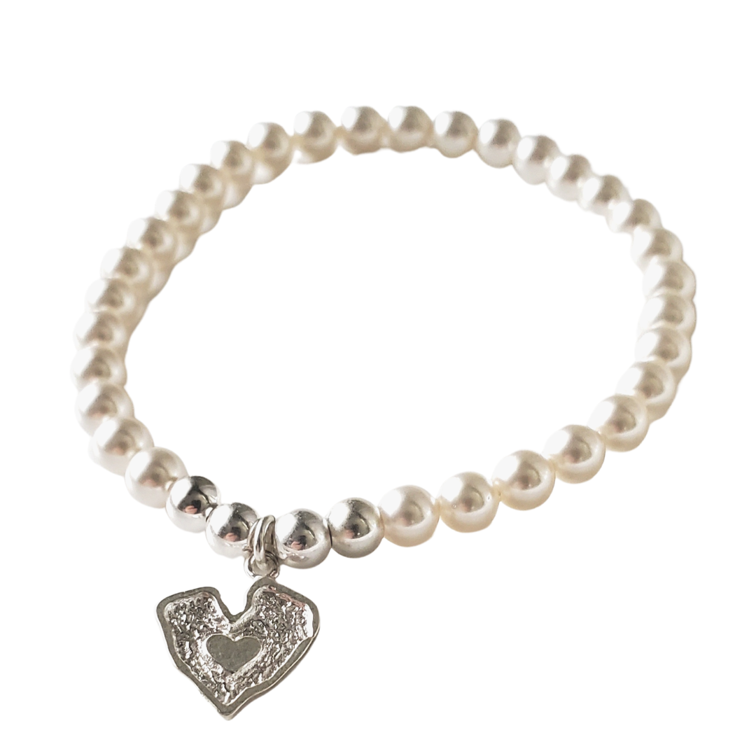 Swarovski Pearls and Sterling Silver Double the Love Bracelet