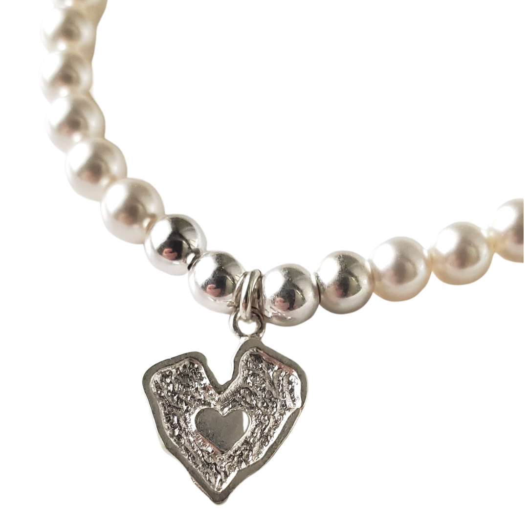 Swarovski Pearls and Sterling Silver Double the Love Bracelet