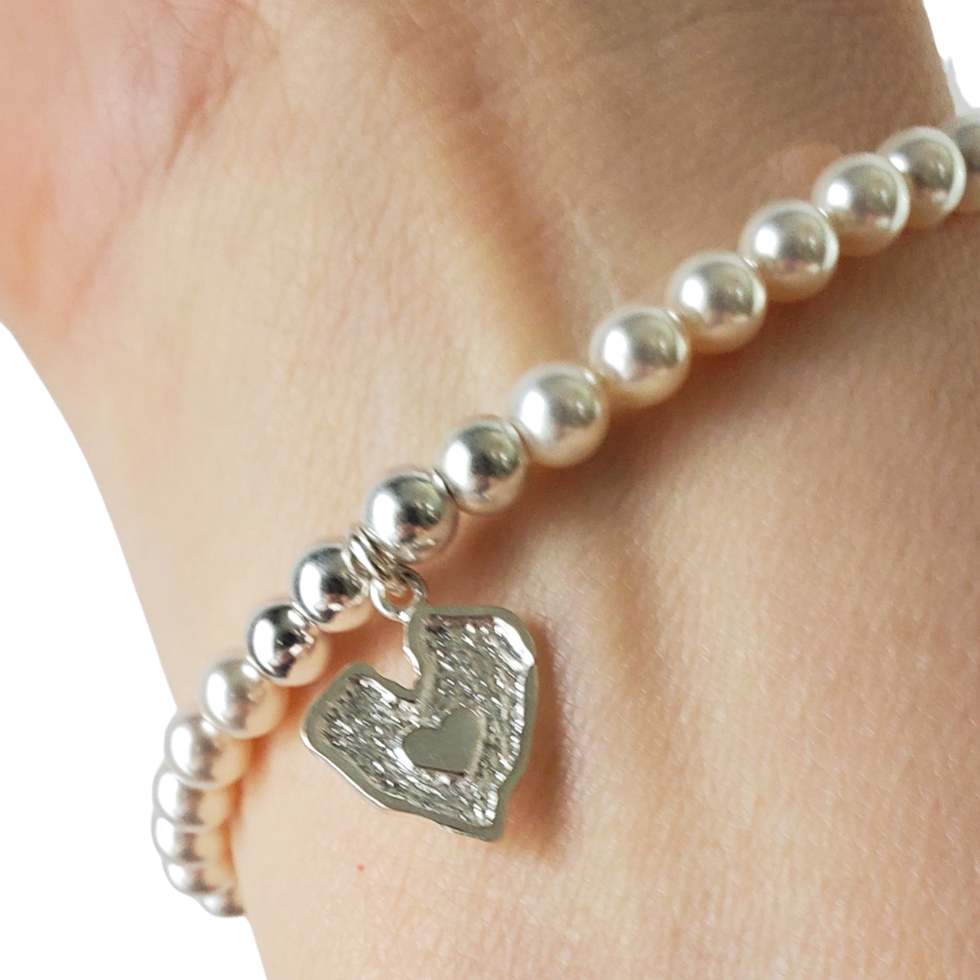 Swarovski Pearls and Sterling Silver Double the Love Bracelet