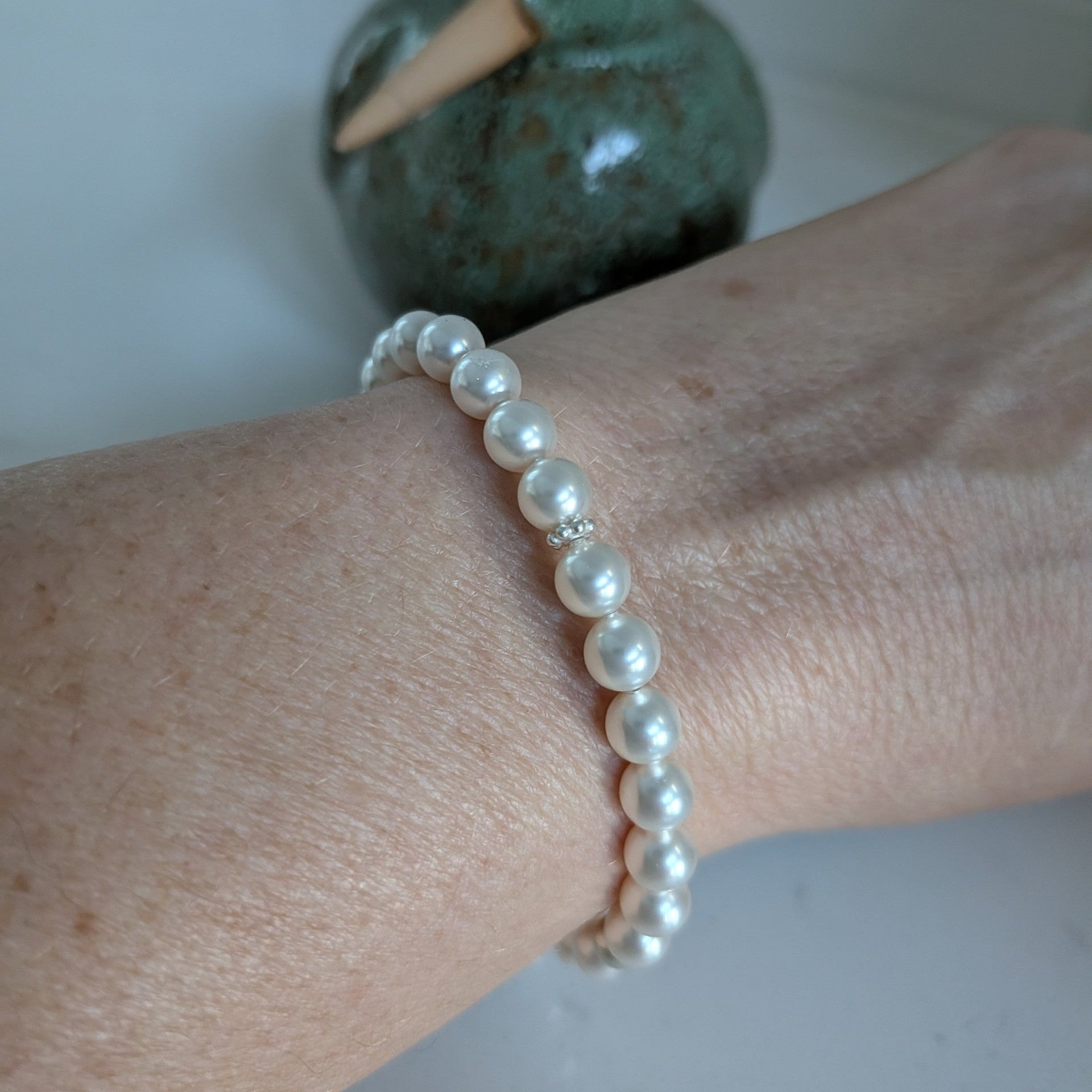 Swarovski Pearl Daisy Bracelet