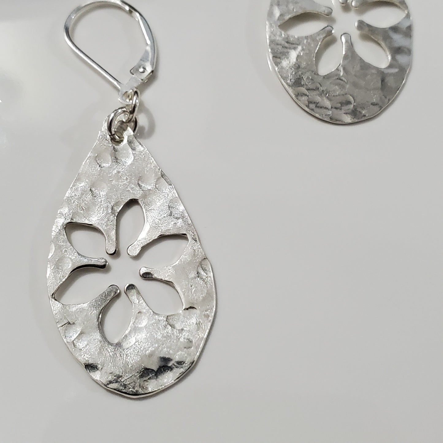 Wild Daisy Sterling Silver Teardrop Earrings