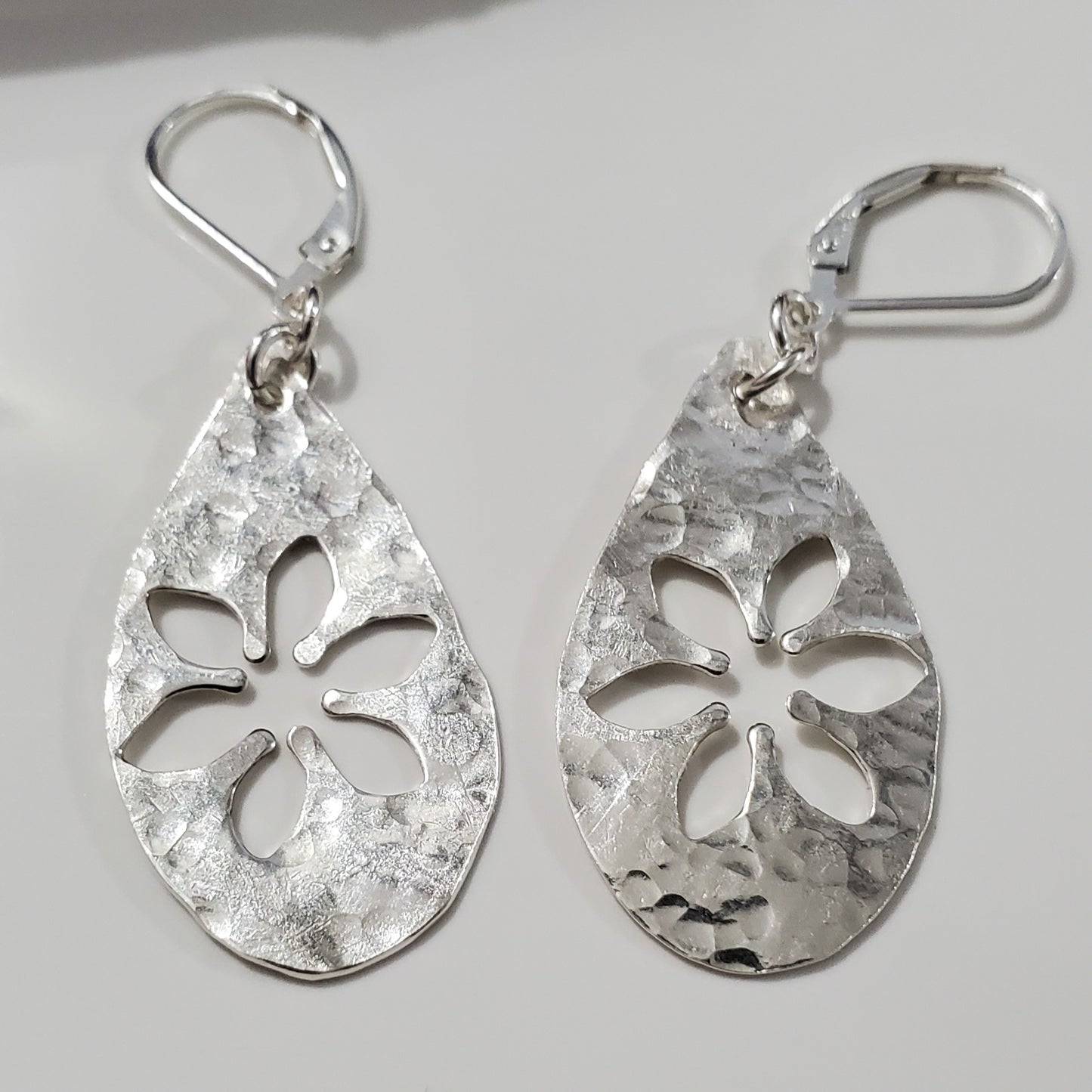 Wild Daisy Sterling Silver Teardrop Earrings