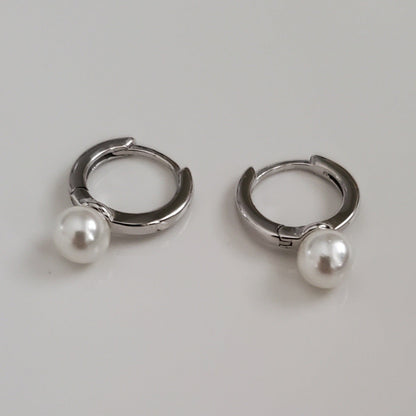 Ethereal Pearl Hoop Earrings - Plein De Vie Jewelry
