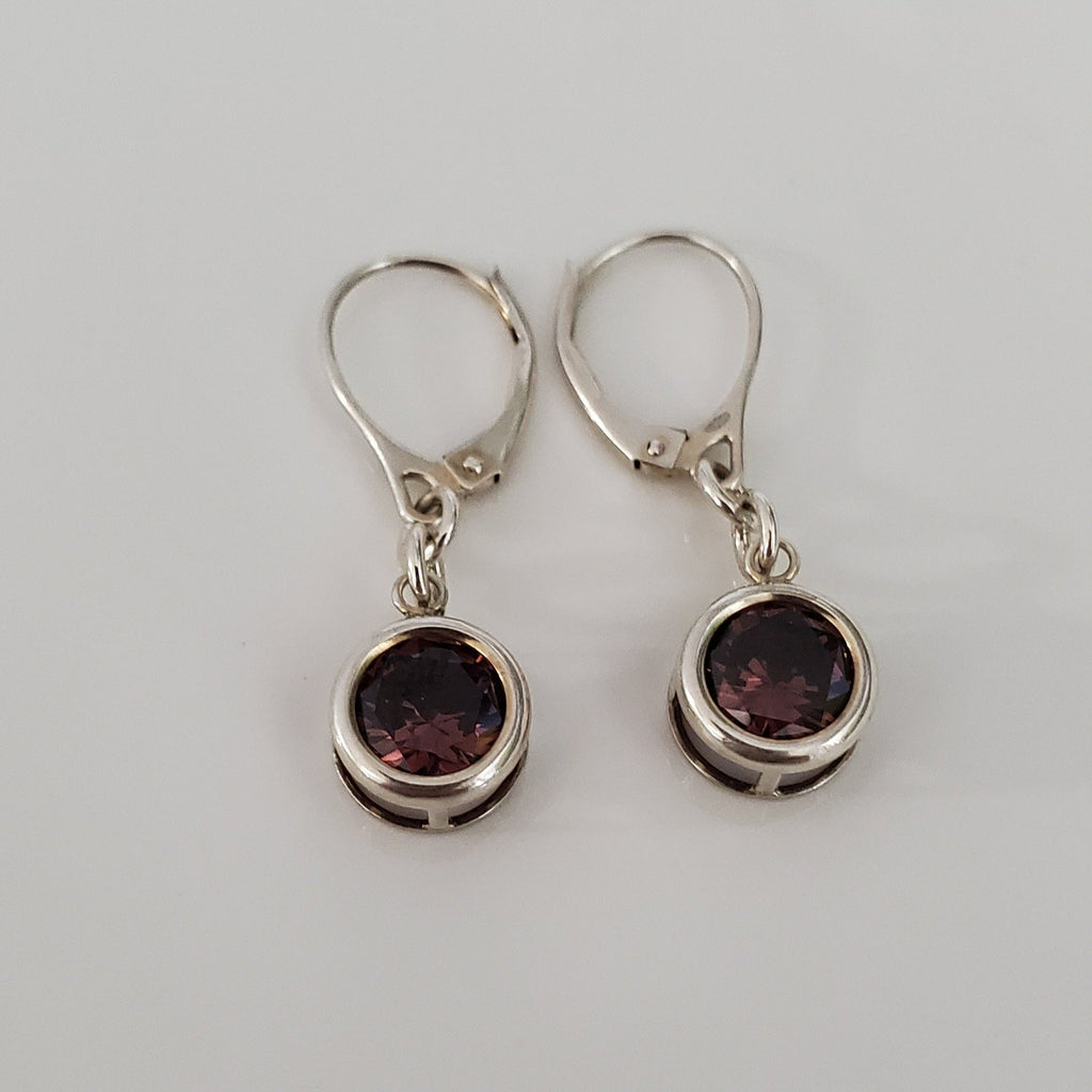 Sterling Silver Alexandrite Drop Earrings Plein De Vie Jewelry