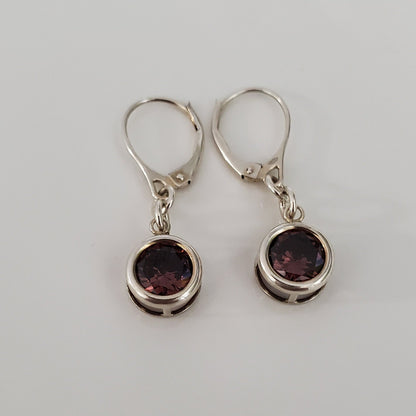 Sterling Silver Alexandrite Drop Earrings Plein De Vie Jewelry