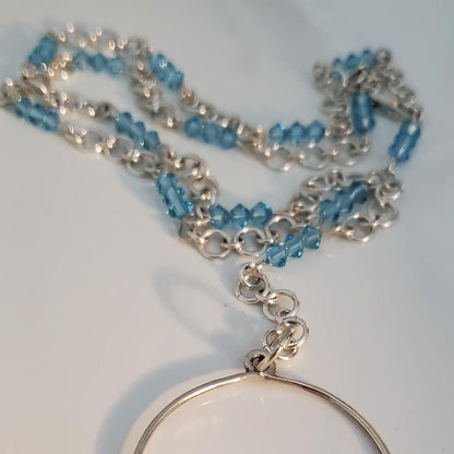 Sterling Silver Aquamarine and Topaz Multi-Way Necklace Plein De Vie Jewelry