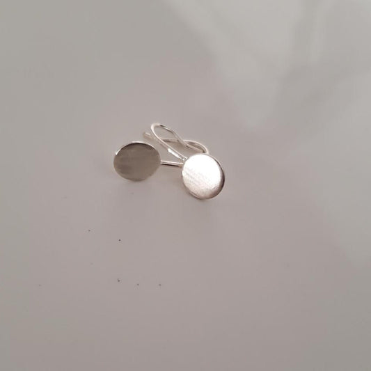 Sterling Silver Circle Drop Earrings