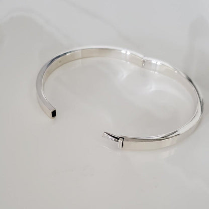 Timeless Sterling Silver Flat Bangle Bracelet Plein De Vie Jewelry