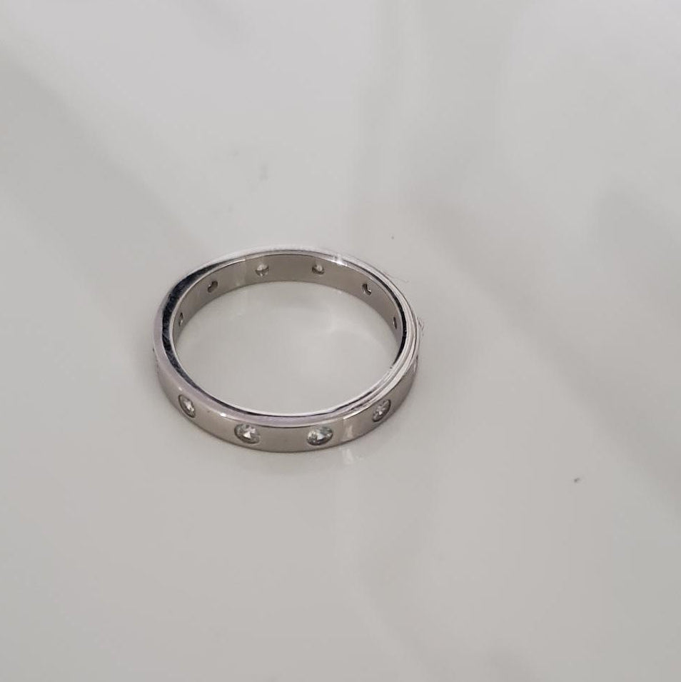 Sterling Silver Beaded Ring with Swarovski White Pearl (Copy) Plein De Vie Jewelry