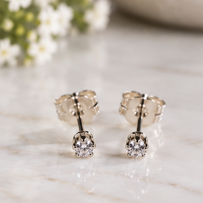 Brilliant Shine Cubic Zirconia Post Earrings