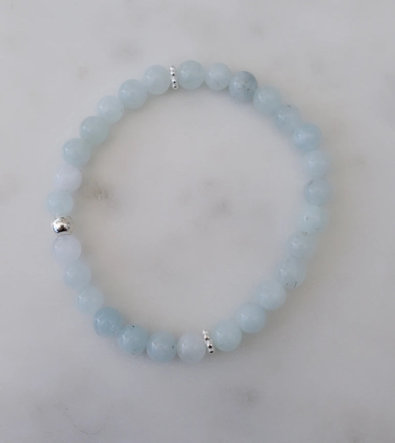 Mesmerizing Aquamarine Gemstone Bracelet