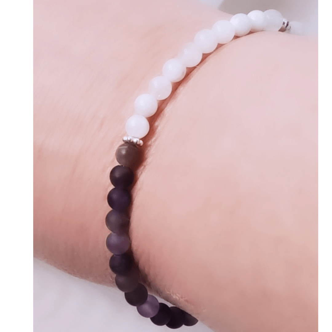 Amethyst_Moonstone Gemstone Bracelet