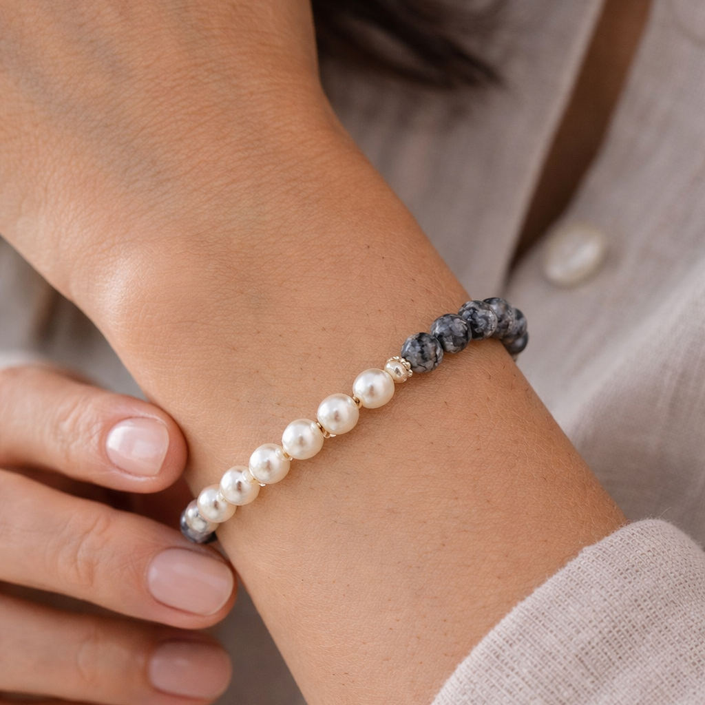 Picture Jasper Pearl Bracelet Plein De Vie Jewelry