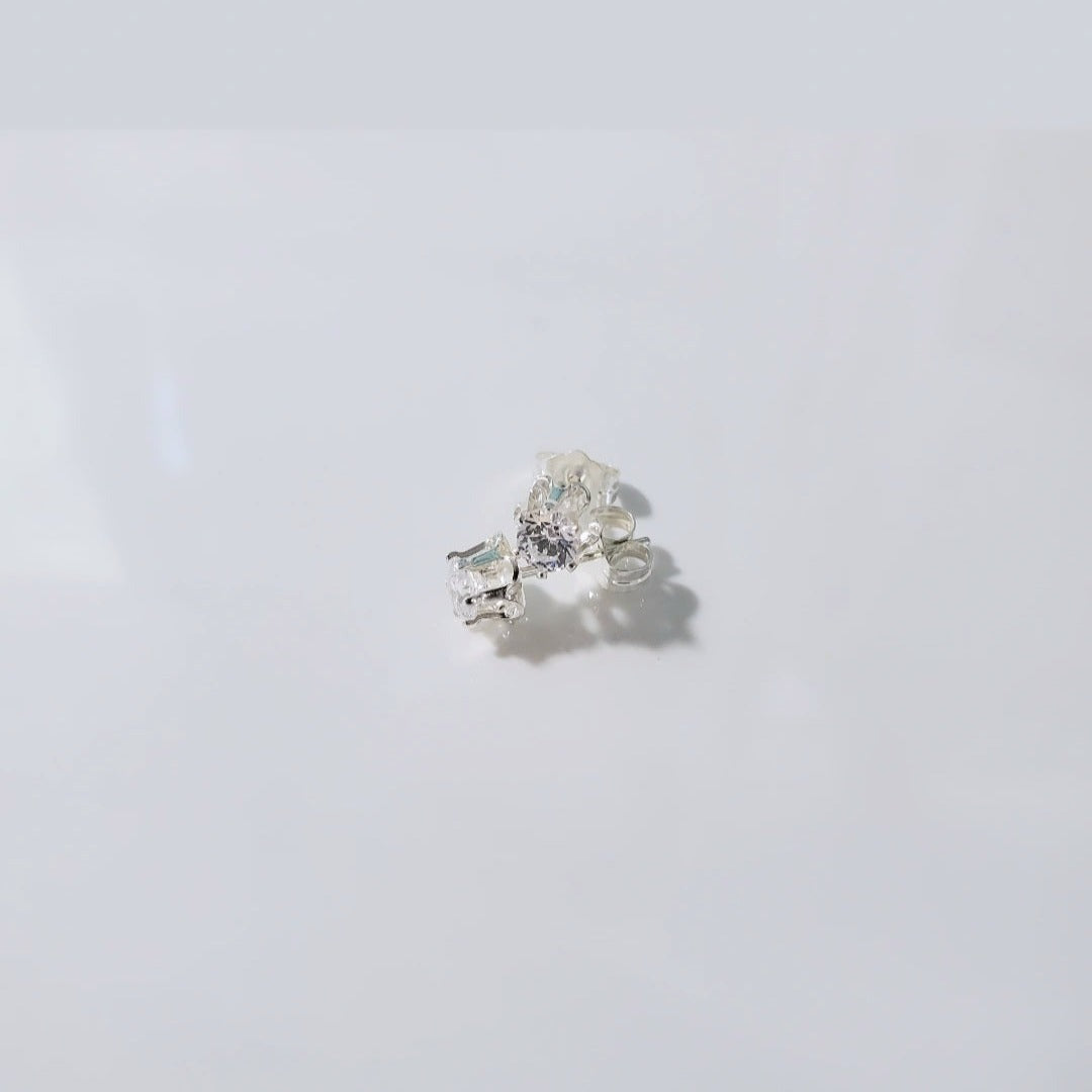 Sterling Silver Post Earrings with Swarovski Crystal – Plein De