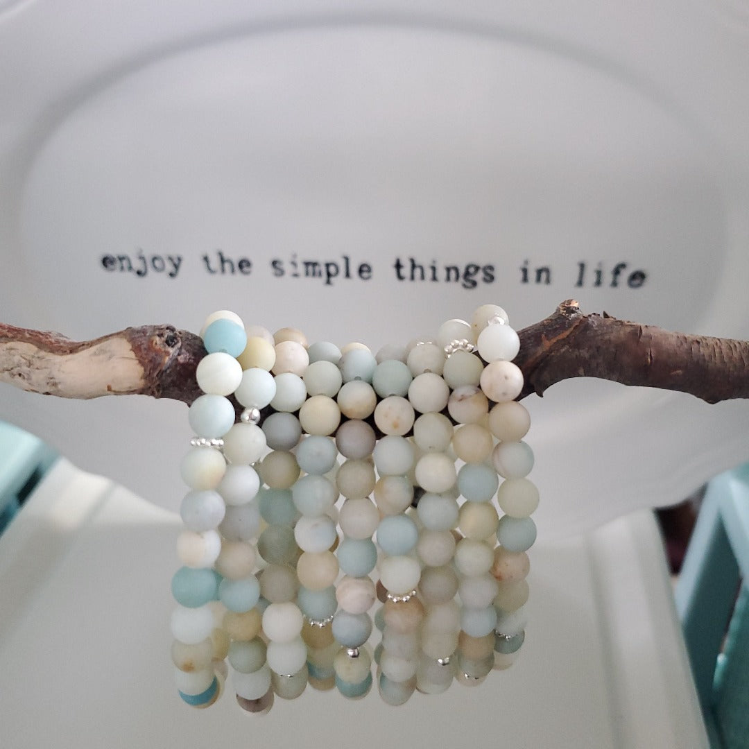 Refresh Spirit: Amazonite Gemstone Bracelet