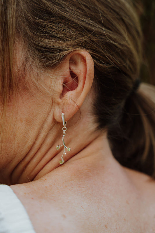 Peridot Branch Earrings